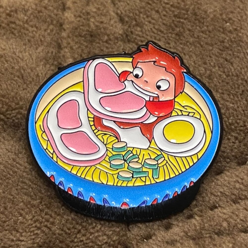 Ponyo Ramen Studio Ghibli Enamel Pin Anime Kawaii Totoro Nostalgic Cute Pinbacks